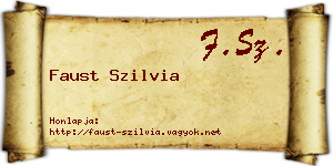 Faust Szilvia névjegykártya