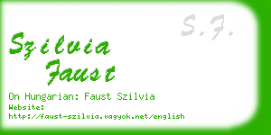 szilvia faust business card